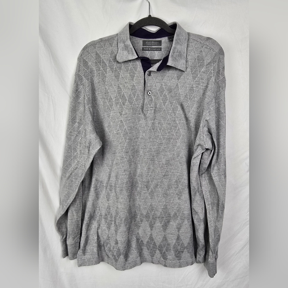 Daniel Cremieux Signature Collection Double Mercerized Cotton Argyle Pique sz L